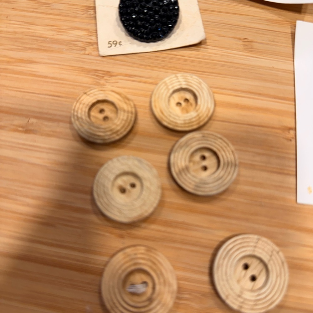 Vintage Assorted Button Collection Leather Rhines… - image 4